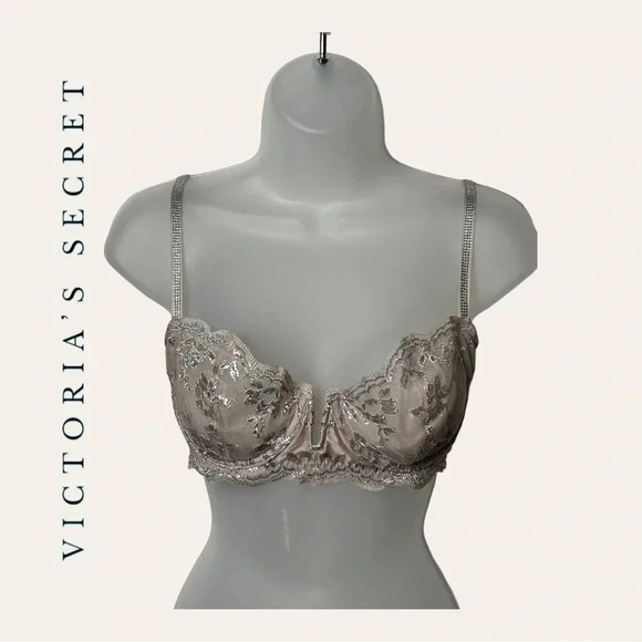 Victoria’s SECRET DREAM ANGELS PUSH-UP WITHOUT PADDING BRA SIZE 34C TAN IN COLOR - Picture 1 of 10